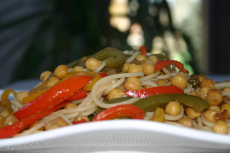 recette végétarienne spaghetti poivron