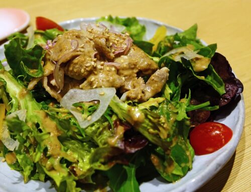 Salade poulet crème curry