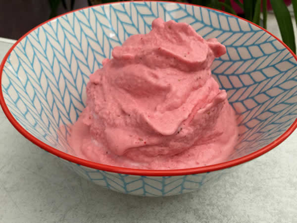 recetet glace pour régime à la fraise